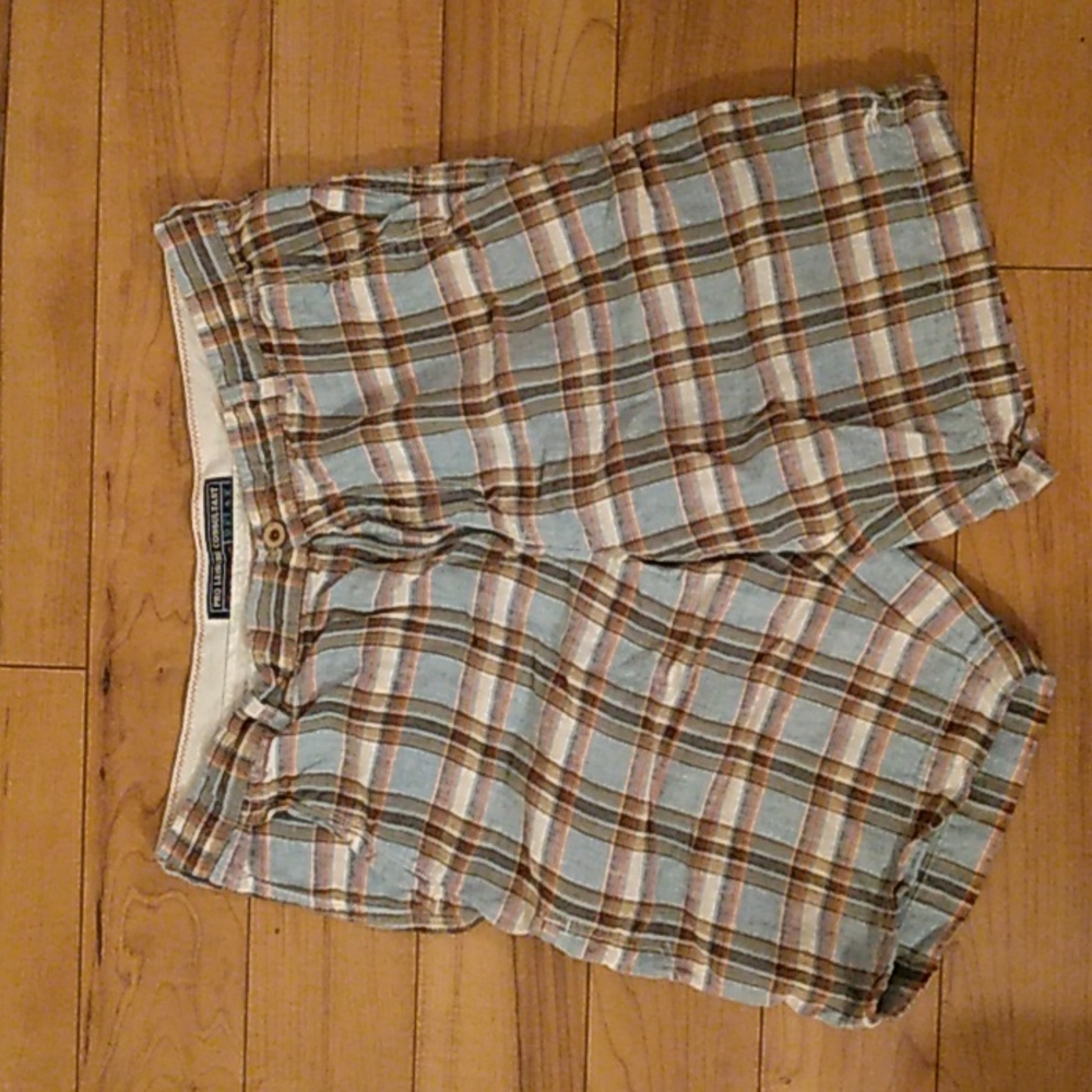 Tommy Bahama Relax  Linen Plaid Shorts Mens 36